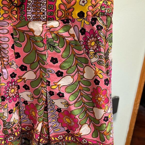 Cabi Asbury  A-Line Skirt with Pink and Green Floral Design NWOT #DO185 - Picture 3 of 10